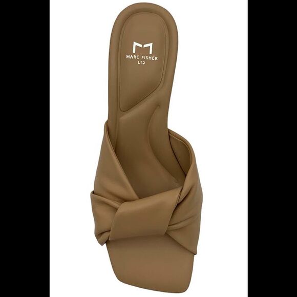 Marc Fisher LTD Twist Knot Leather Sandals Calia Light Natural - Medium - Picture 2 of 3